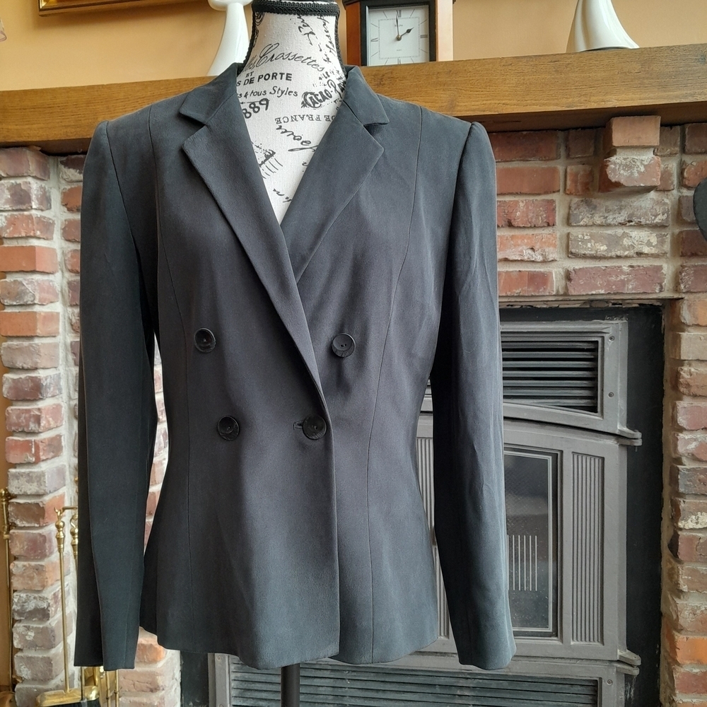 Liz Claiborne Black SIlk Blazer